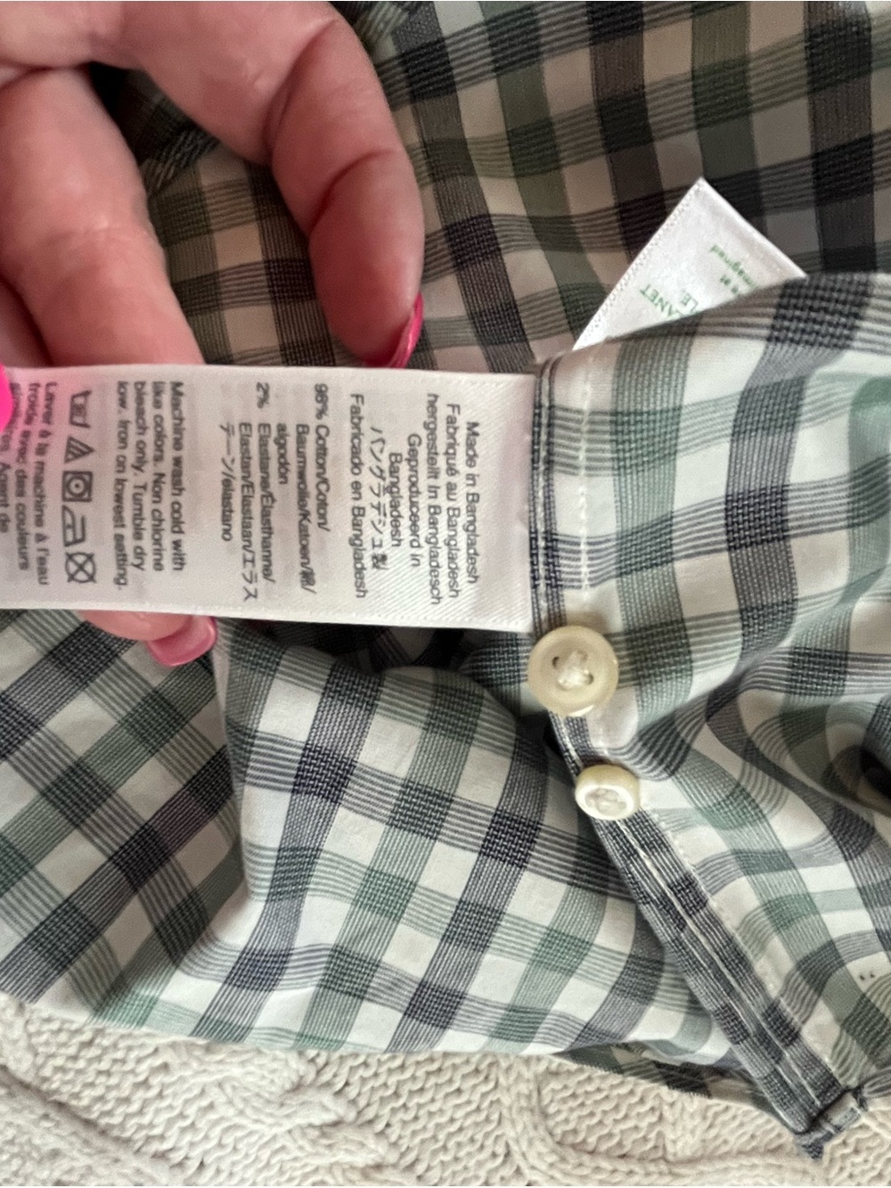 J.Crew Men's Designer Checked Button-Down Shirt Size Large Slim - Picture 5 of 16